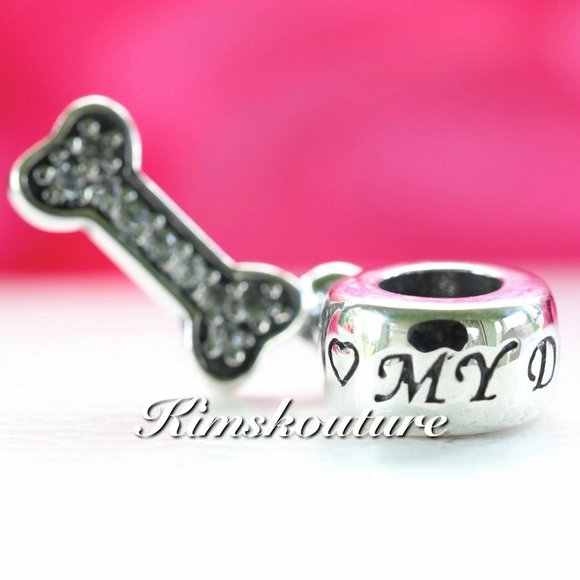 Pandora Charm I Love My Dog Dangle 791263CZ - Picture 3 of 6